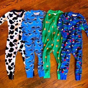 Hanna Andersson bundle 3t 90cm 4 pajamas/sleepers